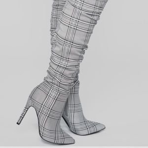 Over the knee boots heels